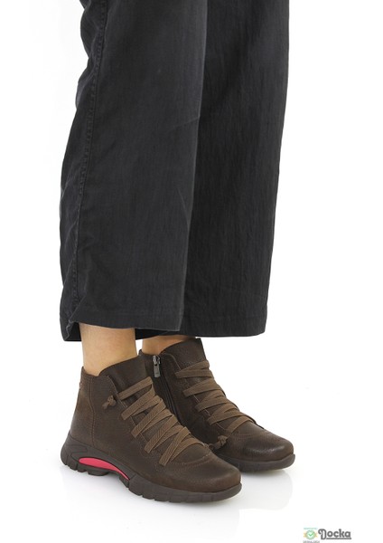 Mammimia Kadın Hakiki Deri Ortopedik Fermuarlı Spor Günlük Bot M26/KB4465 indirimleri