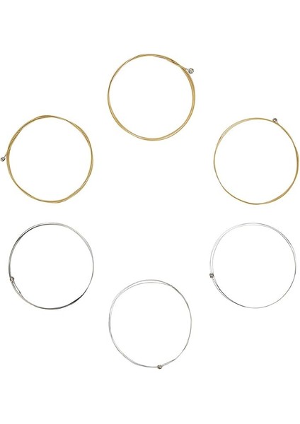 6 Adet Gitar Teli Seti Yedek Paslanmaz Çelik Merserize Dize Gitar Telleri Klasik Halk Gitar Için Değiştirme