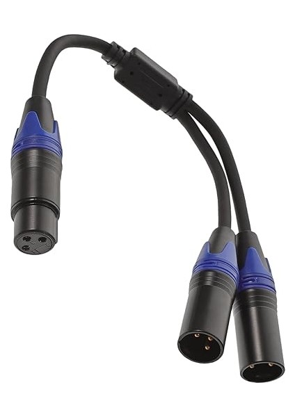 Sessiz Y Kablosu 1 Dişi - 2 Erkek 3 Pinli Kablolar Mikrofon Gitar ve Stüdyo Ekipmanları Için