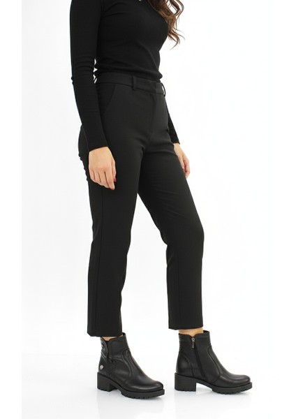 Mammimia Kadın Ortopedik Yumuşak Hakiki Deri Fermuarlı Klasık Tarz Günlük Bot M26/KB4555