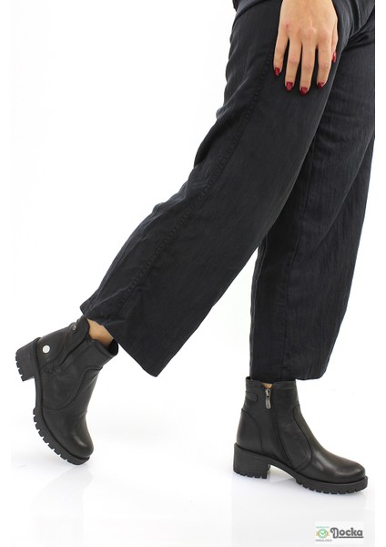 Mammimia Kadın Ortopedik Yumuşak Hakiki Deri Fermuarlı Klasık Tarz Günlük Bot M26/KB4555