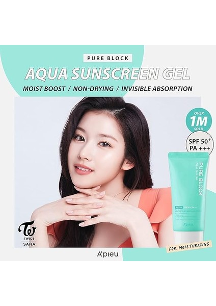 Yoğun Nemlendirici Suya Dayanıklı Jel Güneş Kremi A'pıeu Pure Block Aqua Sun Gel Ex SPF50+/PA+++50ML fiyatları