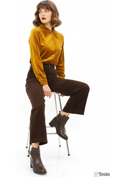 Mammimia Kadın Alçak Kalın Topuklu Klasik Tarz Ortopedik Hakiki Deri Bot M26/KB1670 fiyatları