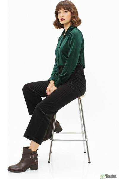 Mammimia Kadın Alçak Kalın Topuklu Klasik Tarz Ortopedik Hakiki Deri Bot M26/KB1670 modelleri