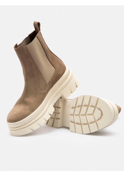 Vizon Hakiki Süet Deri Lastikli Chelsea Kadın Bot fiyatları