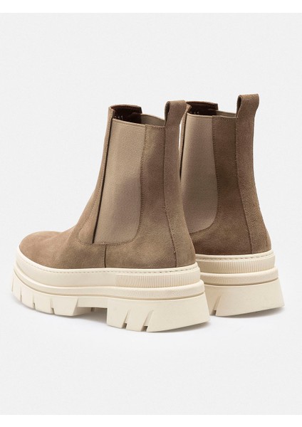 Vizon Hakiki Süet Deri Lastikli Chelsea Kadın Bot indirimleri