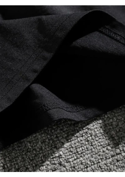 Erkek Dağ Grafikli Tişört, Yaz Için Büyük Beden Rahat T-Shirt - Siyah fırsatları