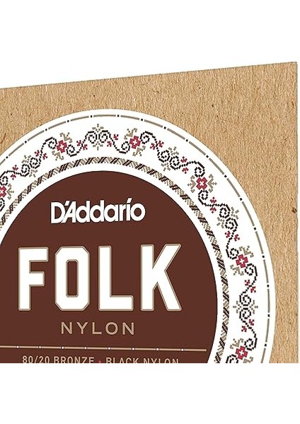 Gitar Telleri - Halk Naylon Gitar Telleri - EJ34 Klasik Gitar Telleri - Naylon Çekirdekli, Top Uçlu - 80/20 Bronz Sargı, Siyah Naylon Üçlü fırsatları
