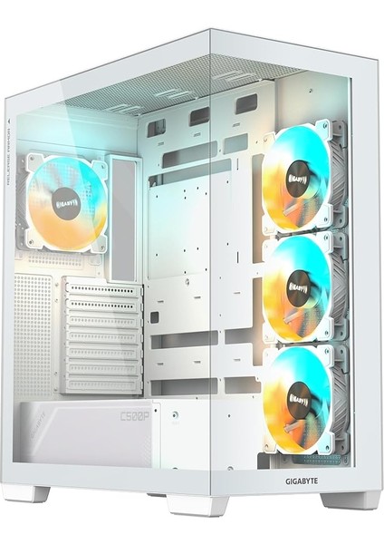 C500P St 50MM Soğutma Mesafeli Rgb Cam Mid-Tower Kasa (Beyaz)