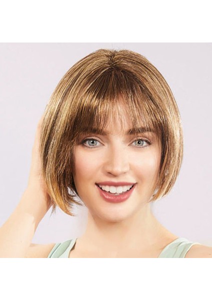 Açık Kahverengi Küt Parti Peruk Küt Saç (4940)