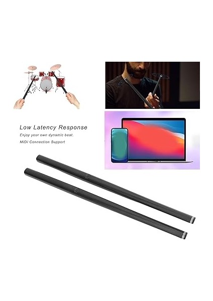 Hava Davul Seti, 2 Davul Çubuğu ve 2 Pedalları ile Elektronik Tambur Seti, Elektrikli Hava Davul Çubukları Kiti, 3D Hareket Algılama Elektronik Tambur, Yeni Başlayanlar fırsatları
