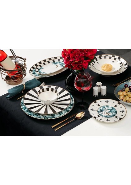 Heyf Porland Palms 27 Parça 6 Kişilik Yemek Takımı