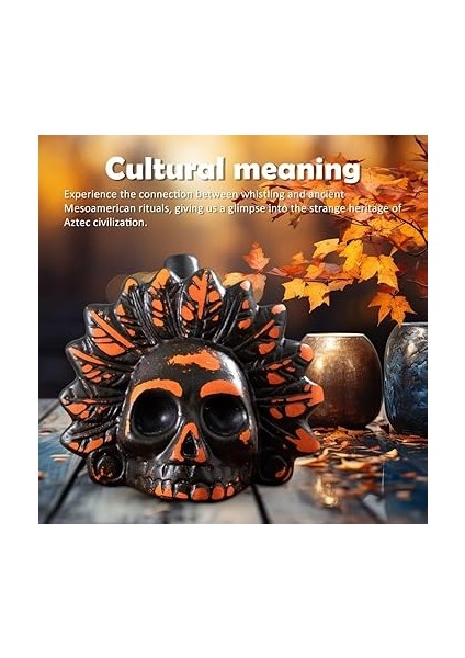 Death Düdüğü, Ölüm Düdüğü, Otantik Insan Ölüm Düdüğü, 125+ Desibelde En Yüksek Sesli Çığlık Düdüğü, Çığlık Atan Aztek Savaş Düdüğü (B) indirimleri