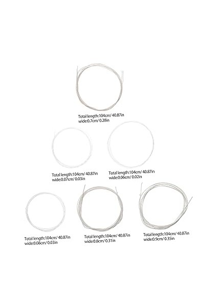 1 Set Ud Telleri Seti Gümüş Kaplamalı Bakır Alaşımlı Teller Ud Enstrüman Yedek Parçaları Ud Onarımı ve Bakımı Için fiyatları