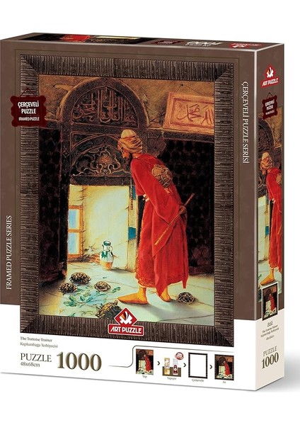 Puzzle Kaplumbağa Terbiyecisi 1000 Parça Çerçeveli Puzzle