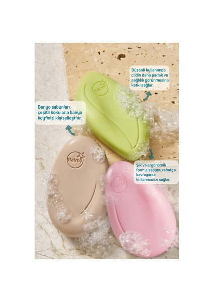 Sabun Seti 3 Adet Cilt Bakımı İçin Özel Formül ve Farklı Kokular