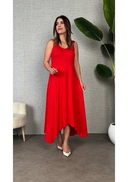 Kadın Omuz Askılı Toka Detay Maxi Boy Elbise modelleri