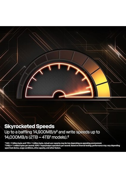 SN8100 1tb Pcıe 5.0x4 Nvme M.2 Ssd, 14.900 Mb/s / 11.000 Mb/sn'ye Ulaşabilen Sıralı Okuma/yazma Hızları, Tlc 3D Cba Nand modelleri