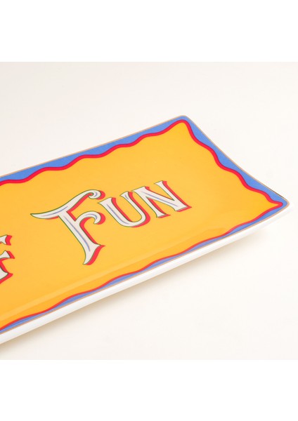 Luohu Porselen Servis Tabağı 35x10x2 Cm Sarı fırsatları