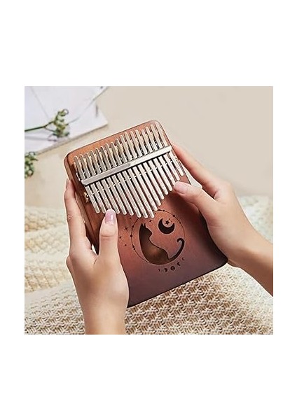 Kalimba 17 Tuşlu Başparmak Piyano Ahşap Kaplama Klavye Müzik Enstrümanı Kalimba Piyano Müzik Severler Hediye fırsatları