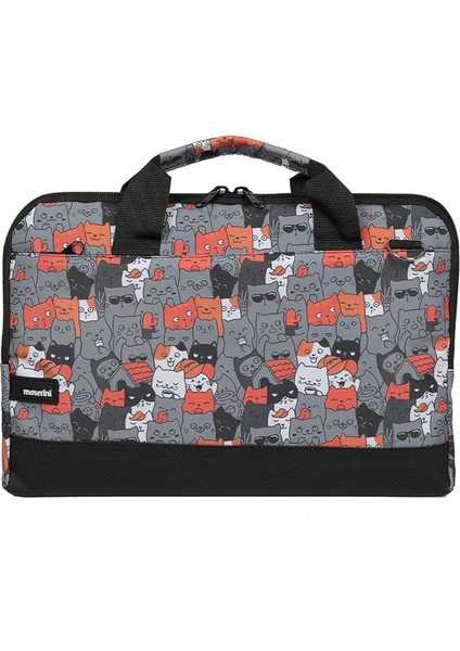 13'' - 13.3'' Taban Korumalı, Omuz Askılı Desenli Macbook Air-Pro Laptop Çantası (Catlantis)