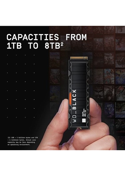 SN850X Nvme SSD Heatsink 2 Tb Dahili SSD (Oyun Belleği, Pcıe Gen4 Teknolojisi, Okuma 7.300 Mb/sn, Yazma 6.600 Mb/sn), Siyah fırsatları