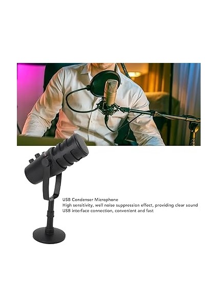 Kondenser Mikrofon Yüksek Hassasiyet Kablolu Pc Mıc Oyun Akışı Için Podcast USB Bağlantısı Kolay Kurulum Hafif Taşınabilir Çeşitli Cihazlar Için Uygun Çok Yönlü Kullanım fırsatları