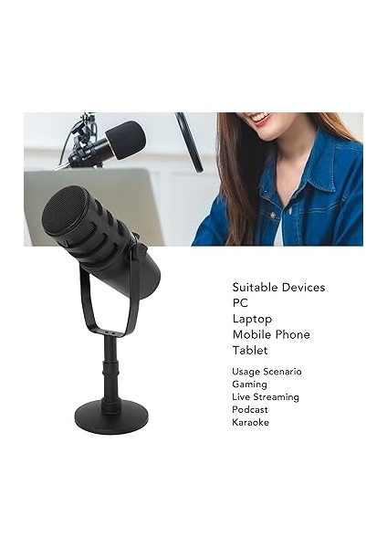 Kondenser Mikrofon Yüksek Hassasiyet Kablolu Pc Mıc Oyun Akışı Için Podcast USB Bağlantısı Kolay Kurulum Hafif Taşınabilir Çeşitli Cihazlar Için Uygun Çok Yönlü Kullanım indirimleri
