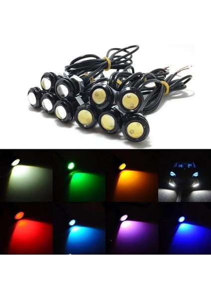 Kartal Göz LED Kırmızı Ayna Altı Araç Far LED Projektör Sis Farı fırsatları