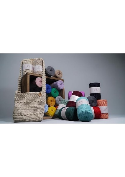 Tek Telli Makrome Kordon 3 mm x 100 Yard (300 Ft) 3 mm Tek Telli Latte Pamuk Kordon Makrome Sanat ve El Sanatları Duvar Askıları Için Geri Dönüşümlü Pamuk Kordon Ipliği Dıy (Latte, 1 indirimleri