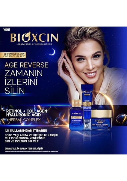 Age Reverse Gece Göz Kremi 15 ml – Retinol, Kolajen, Hyaluronik Asit ve Bitkisel Kompleks Içerikli – Kırışıklık Karşıtı ve Aydınlatıcı Etki fırsatları