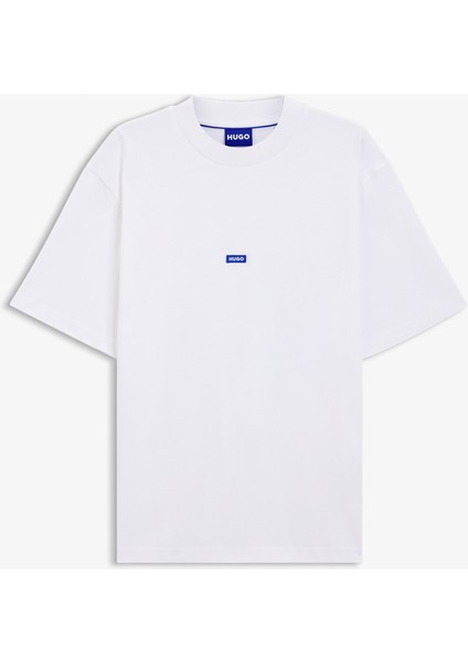 Boss Logo Patch Erkek Beyaz T-SHIRT.100