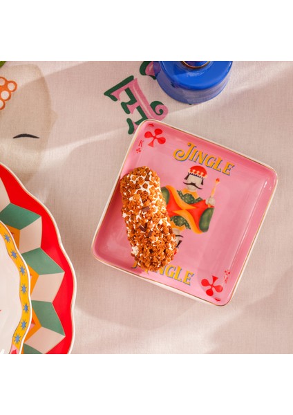 Luohu Porselen Tabak 12X12X2 cm Pembe fiyatları