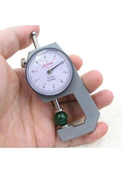 Mikrometre Kumpas Komparatör Kalınlık Ölçme Cihazı Kadranlı Hassas Ölçüm Kumaş Deri Karton Ölçer