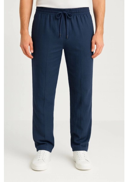 Erkek Keten Pantolon – Cepli, Beli Lastikli ve Bağcıklı, Nefes Alan Rahat Kalıp, Yazlık ve Ba modelleri