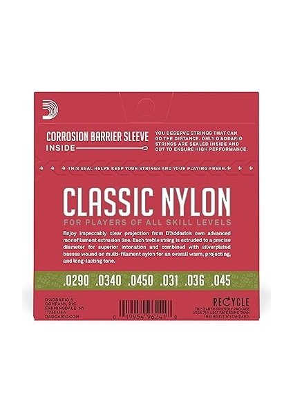 EJ27N 1/2 Normal Tension Klasik Gitar Teli modelleri