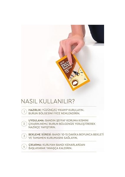 Nose Patch Siyah Nokta ve Gözenek Için Temizleyici Burun Bandı 10'lu indirimleri