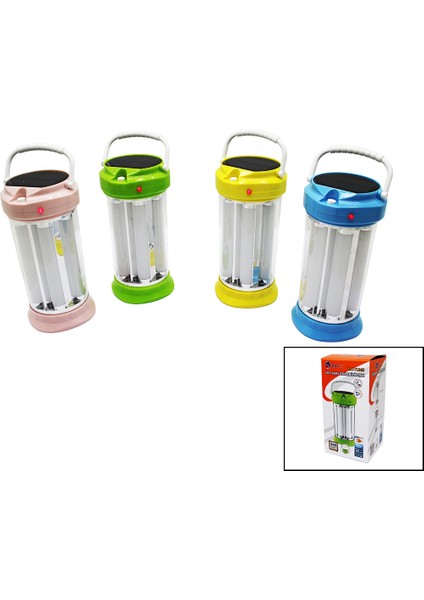 40W x 6 Tüp Solar Şarjlı - Fişli LED Işıldak Fener 240W (4940)