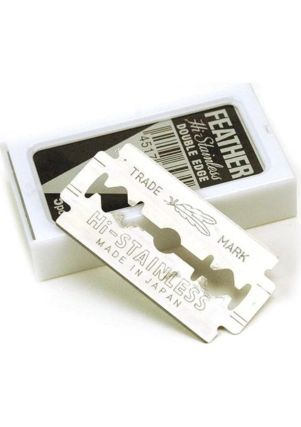 Feather Paslanmaz Çelik Çift Kenarlı Güvenlik Tıraş Bıçağı