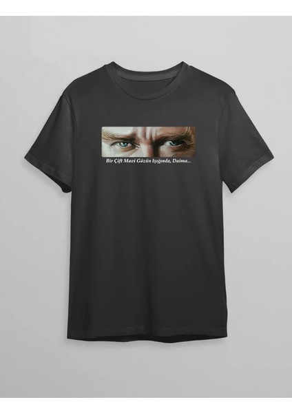 10 Kasım Unisex Atatürk Baskılı T-Shirt - Siyah