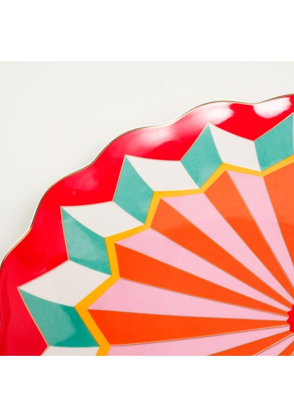 Luohu Porselen Yemek Tabağı 27x27x3 Cm Kırmızı indirimleri