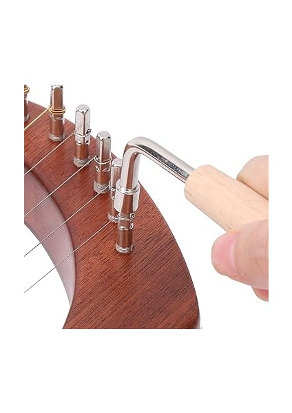 Harp 7 Strings, Metal String, Maun Vücut, Ayar Anahtarı ile Dizilmiş Müzik Aletleri, Klasik Stil Arp Enstrümanı Lyra Harp Kit Yeni Başlayanlar Için Yetişkinler fırsatları
