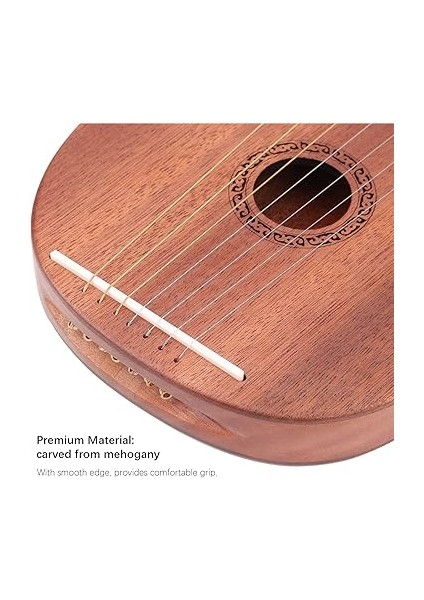 Harp 7 Strings, Metal String, Maun Vücut, Ayar Anahtarı ile Dizilmiş Müzik Aletleri, Klasik Stil Arp Enstrümanı Lyra Harp Kit Yeni Başlayanlar Için Yetişkinler indirimleri
