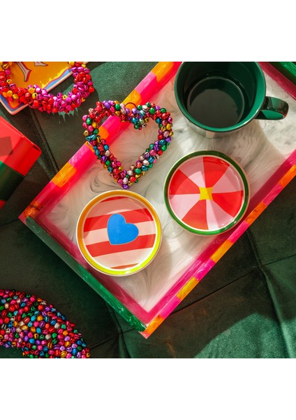 Luohu Porselen Tabak 10x10x1 Cm Renkli