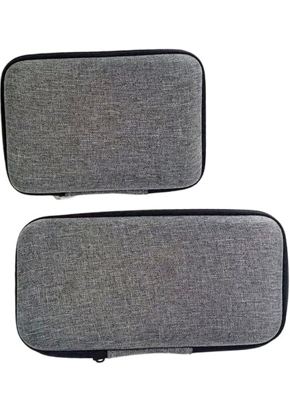 2 Adet Kulaklık Saklama Çantası Kablosuz Mikrofon Kulaklık Kutusu Taşınabilir Kablo Düzenleyici Dış Mekan USB Kablo Düzenleyici Depolama Kutusu Dijital Ürün Çantası Eva Grey