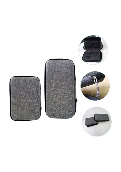 2 Adet Kulaklık Saklama Çantası Kablosuz Mikrofon Kulaklık Kutusu Taşınabilir Kablo Düzenleyici Dış Mekan USB Kablo Düzenleyici Depolama Kutusu Dijital Ürün Çantası Eva Grey fiyatları