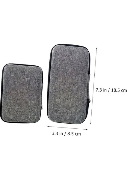 2 Adet Kulaklık Saklama Çantası Kablosuz Mikrofon Kulaklık Kutusu Taşınabilir Kablo Düzenleyici Dış Mekan USB Kablo Düzenleyici Depolama Kutusu Dijital Ürün Çantası Eva Grey fırsatları