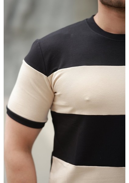 Erkek Parçalı Renk Kısa Kollu Tişört modelleri