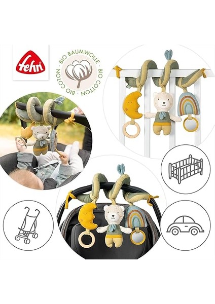 Aktivite Spiral Ayı Yatak, Oyun Parkı, Bebek Koltuğu ve Araba Koltuğu Için Bebek Oyuncağı - 0+ Aydan Itibaren Bebekler ve Küçük Çocuklar Için Motor Beceri Oyuncağı fırsatları