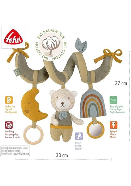 Aktivite Spiral Ayı Yatak, Oyun Parkı, Bebek Koltuğu ve Araba Koltuğu Için Bebek Oyuncağı - 0+ Aydan Itibaren Bebekler ve Küçük Çocuklar Için Motor Beceri Oyuncağı indirimleri